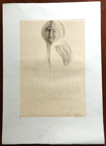 Incisione nudo donna - incisione, di