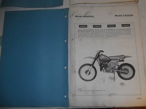 Honda cr250 manuale - honda, r