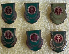 6 distintivi DDR polizia