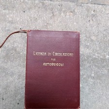 PATENTE DI GUIDA DI PRIMO GRADO - ANNI 20 '30 - Regno Italia Rara Bologna