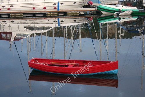 Photo 12x8 red dinghy - photo,