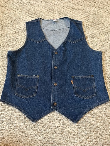 Gilet denim uomo levi orange - denim, levi's
