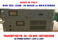 Trasmettitore FM Broadcast Professionale RVR TEX 150w Banda Larga 88/108 Mhz