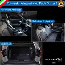 KIT LED INTERNI DACIA DUSTER MK3 PLAFONIERA ANT + POST +BAGAGLIAIO 6000K BIANCO