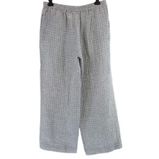 Hose N8 Milano Schwarz Damen Stoffhose Kariert DE 44 XXL Weites Bein Neu