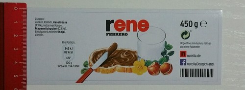 Adesivo sticker vetro - adesivo/sticker:, nutella
