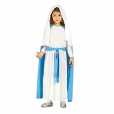 COSTUME MADONNA CARNEVALE VESTITO GUIRMA BAMBINA MARIA VERGINE PRESEPE NATALE