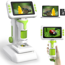 Microscopio Bambini, Microscopio Digitale Con Schermo LCD 4", Ingrandimento 1600