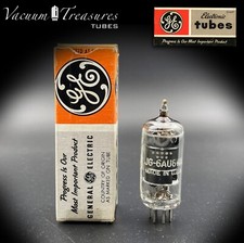 JG 6AU6 WA ( EF94 6J4 ) NOS GE Black Plates Tested Tube MADE IN USA