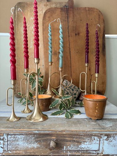Vintage brass horn - brass,