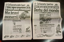 GAZZETTA DELLO SPORT ITALIA BRASILE MONDIALI CALCIO USA 1994 BAGGIO 17-18/7/1994