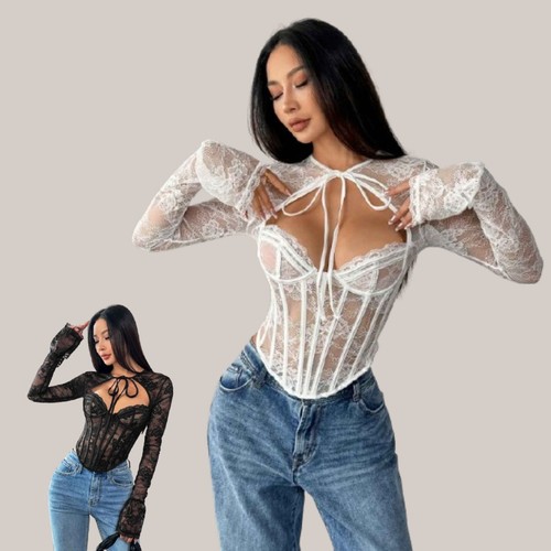 Top donna sexy in pizzo - 💃,