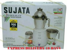 Sujata Dynamix 900W Mixer Smerigliatrice Resistente con 3 Barattoli 220V Consegna 10 Giorni