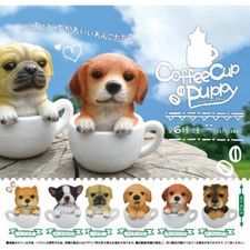 Coffee Cup Puppy Dogs in Teacups Mini Figure Collection Shiba Inu Pug Poodle