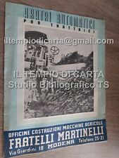 Brochure / Depliant FRATELLI MARTINELLI Aratri automatici per trattrici - Modena