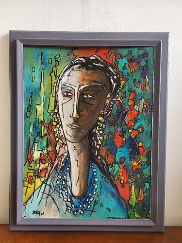 Dipinto olio tela - olio, su
