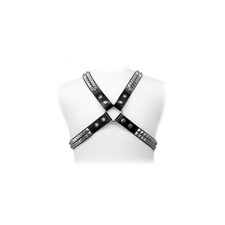 LEATHER BODY - IMBRACATURA CON BORCHIE PIRAMIDALI