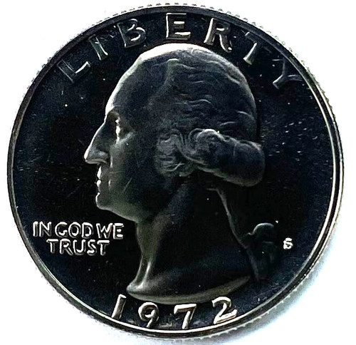 1972 25c washington proof - 1972,