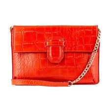 Donna Arancione Pelle Frizione