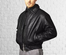 Giacca bomber uomo pelle nera