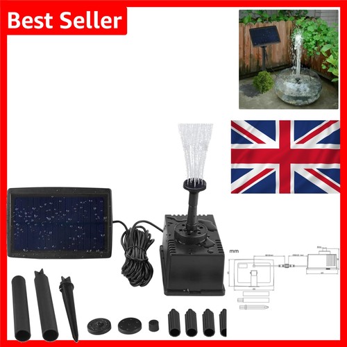 Pompa solare laghetto 7v - solare, 1,5w