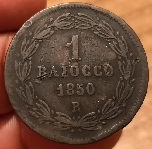 Moneta baiocco 1850 - moneta, stato