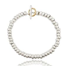 Bracciale Argento 925 Rondelle Tipo Dodo pepite granelli  gioielli Uomo Donna
