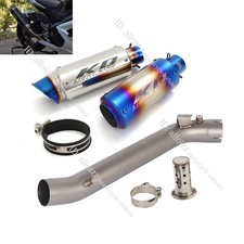 Per Suzuki GSXR1000 K7 K8 2007-08 Tubo Centrale Scarico Slip On 61mm Silenziatore Silenziatore
