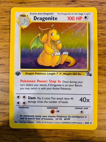 1st edition dragonite - mp!,