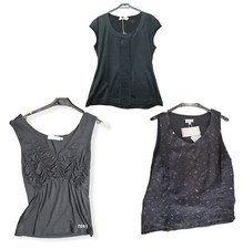 Canotta Top Donna Nero Elegante Leggero Cerimonia Varie Taglie Made in Italy NEW