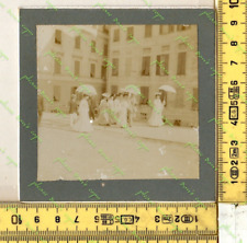 AD126) COMO LOMBARDIA COMO 3 FOTO FINE 1800 DAME A PASSEGGIO COSTUMI ELEGANTI