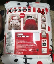 Set letto matrimoniale reversibile 5 pezzi Hello Kitty