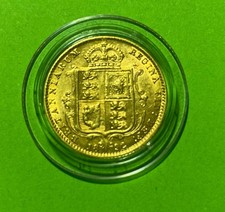 1892 Mezza Sterlina Oro Gold Half Sovereign Regina Vittoria