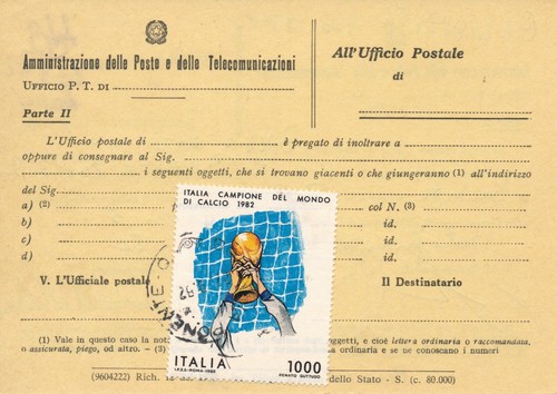 Italia 1982 cartolina con - 1982,