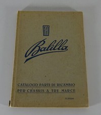 Catalogo Parti di Ricambio per Telaio a Tre Marce Fiat 508 Balilla edizione 1934