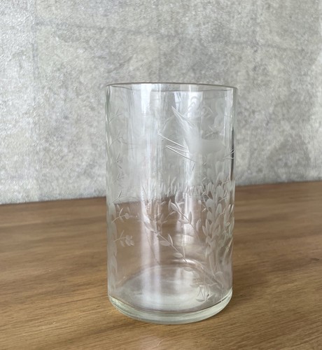 Antico vaso vetro fiori - antico, con