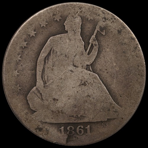 Moneta mezzo dollaro 1861 - da,