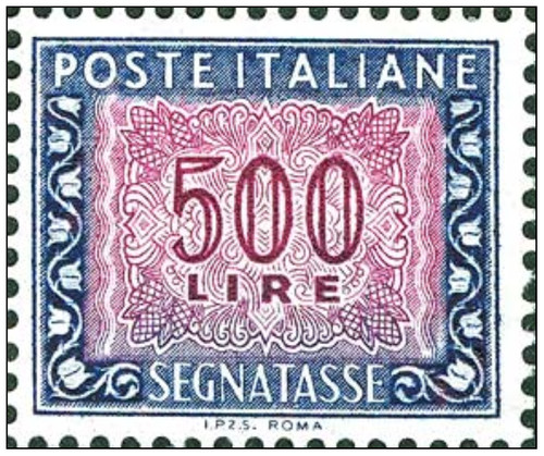 1992 italia segnatasse - segnatasse, 500