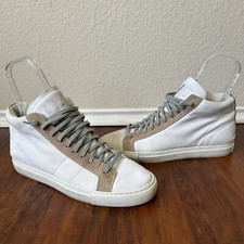P448 Star 2.0 High Top Sneakers Mens EU 45 US 11.5-12 White/Tan Leather Lace Up