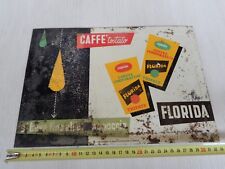 rif3 insegna lamiera cartonata originale caffè Florida Trieste sign old