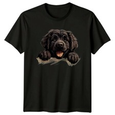 Maglietta Carina Cane di Terranova Peekaboo, Maglietta Amante dei Cuccioli