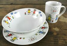 Servizio Colazione per Bambino 3 Pezzi in Porcellana MASTER Piatto TAZZA Scatola