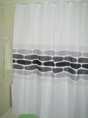 Tenda doccia sassi tessuto - tenda,