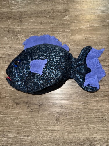 Peluche pupazzo mano pesce - , blu