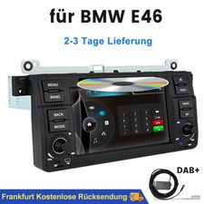 Autoradio 7'' GPS Nav CD DVD USB BT SWC FM DAB+ RDS per BMW E46 Serie 3 318 320 325