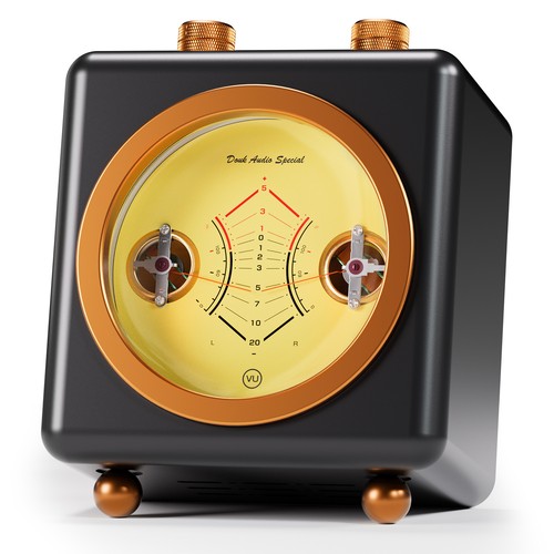 Meter vintage con microfono - vu,