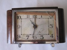 Orologio da tavola antico in legno colore noce arredo vintage