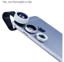 Lente supplementare per iPhone smartphone. Grandangolo e teleobiettivo