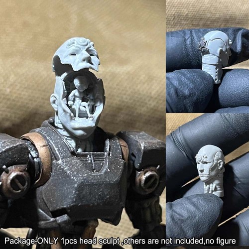 Scultura testa aliena robot
