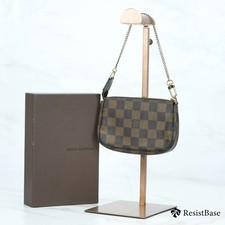 Louis Vuitton Damier Mini Pochette Accessorio Catena Pochette Borsetta Ebene N58009 A